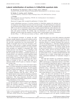 Lateral redistribution of excitons in CdSe&Otilde;ZnSe quantum dots