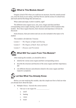 Our Sense Organ - learning resource center