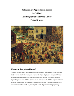 Kinderspiele or Children`s Games