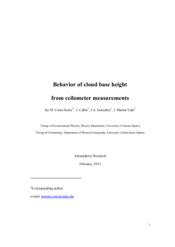 Monthly distributions of cloud base height determined with a