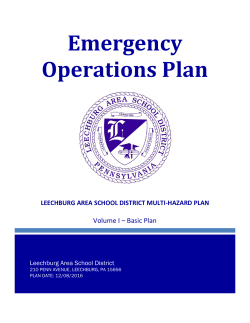 District EOP Plan - Leechburg Area School District
