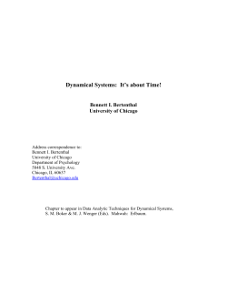 Four Principles of Dynamical Systems