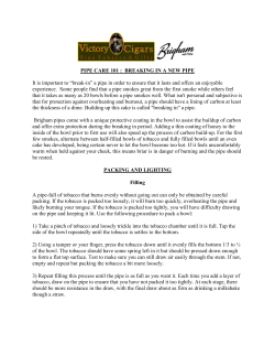 PIPE CARE 101 - Victory Cigars