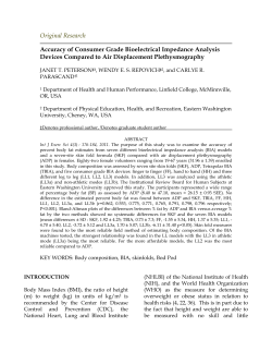 Accuracy of Consumer Grade Bioelectrical Impedance Analysis