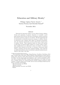 Education and Military Rivalry
