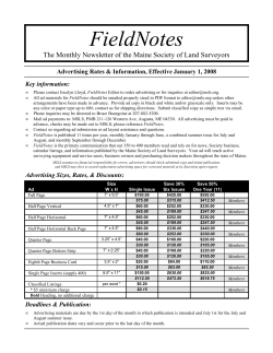 Advertising Rates - Maine Society of Land Surveyors