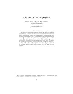 The Art of the Propagator - MIT Computer Science and Artificial