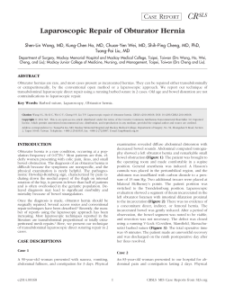 Laparoscopic Repair of Obturator Hernia