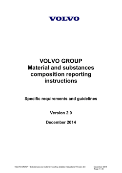 IMDS manual for Volvo requirements