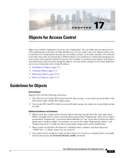 Objects for Access Control