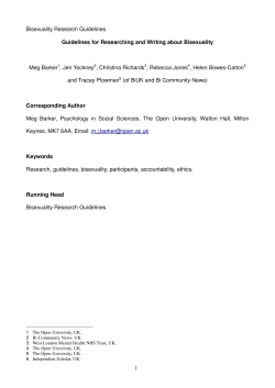 Guidelines for researching and writing about bisexuality