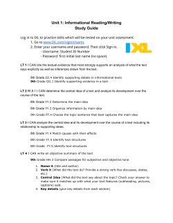 Quarter Final Review - Warren County Schools