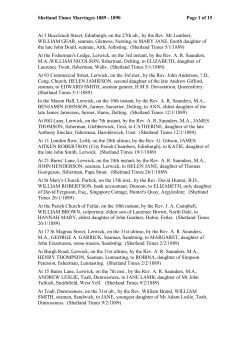 Shetland Times Marriages 1889 - 1890 Page 1 of 15 At 3 Buccleuch