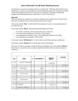 How to Reconcile Your Be Smart Checking Account