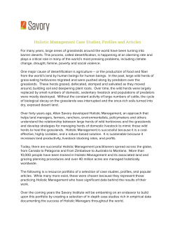 Holistic Management Case Studies, Profiles and