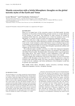 Mantle convection with a brittle lithosphere: thoughts on the global