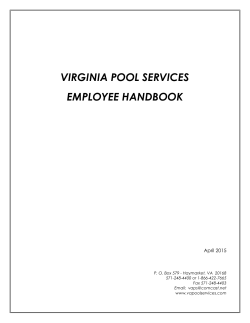 virginia pool services employee handbook
