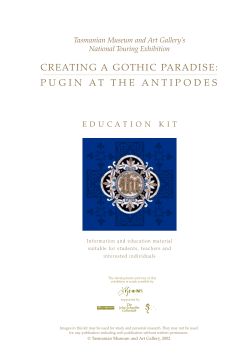 creating a gothic paradise: pugin at the antipodes