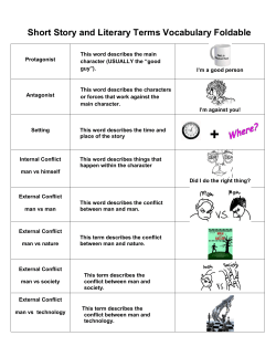 Short Story and Literary Terms Vocabulary Foldable