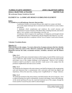 ELEMENT 16 - LANDSCAPE DESIGN GUIDELINES ELEMENT