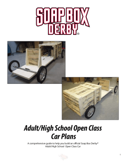 Adult/High School Open Class Car Plans
