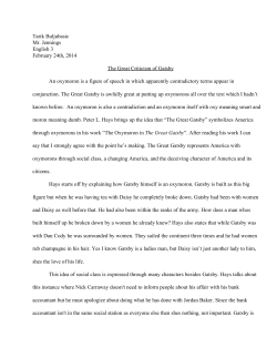 Tarik Buljubasic Mr. Jennings English 3 February 24th, 2014 The