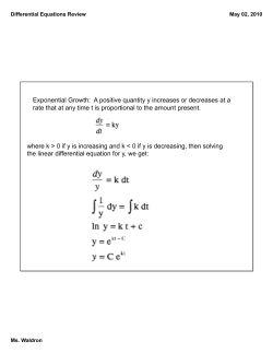 Differential Equations