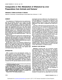 Comparative in Vitro Metabolism of Aflatoxicol by