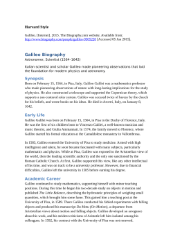 Galileo Biography