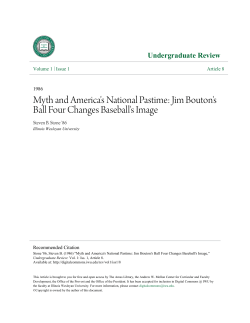 Myth and America`s National Pastime: Jim Bouton`s Ball Four