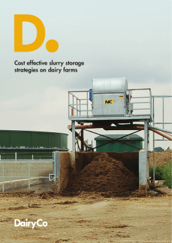 Cost effective slurry storage strategies on dairy farms