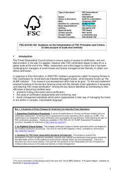 1 FSC-GUI-60-100 Guidance on the Interpretation of FSC Principles