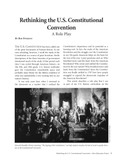 Rethinking the US Constitutional Convention