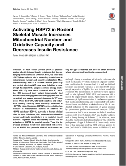 Activating HSP72 in Rodent Skeletal Muscle Increases