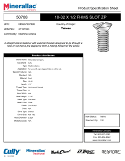 50708 10-32 X 1/2 FHMS SLOT ZP