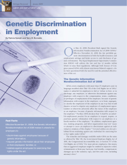 Genetic Discrimination in Employment