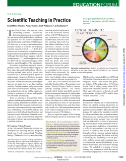 Scientific Teaching in Practice