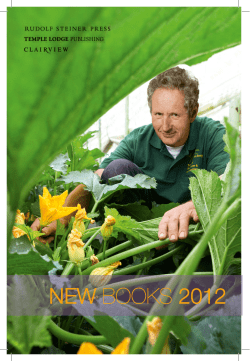 new books 2012 - Temple Lodge Publishing