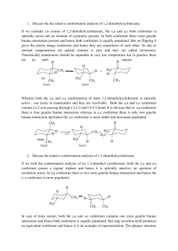 1. Discuss the the relative conformation analysis of 1,2
