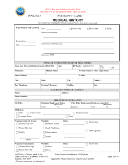 medical history - CH2M HILL Polar Services