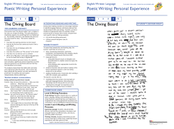 The Diving Board The Diving Board Poetic Writing: Personal