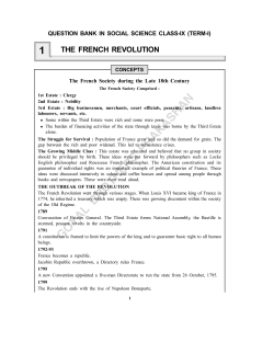 The French Revolution Chapter 1 - Social Science Class 9 Solutions
