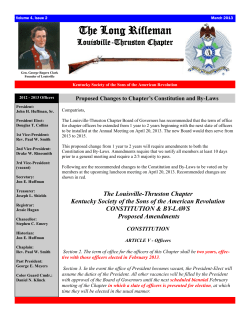 March 2013 Newsletter - Louisville