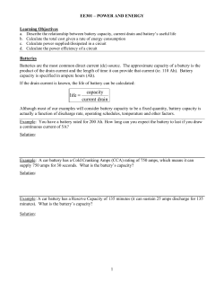 Power and Energy Notes
