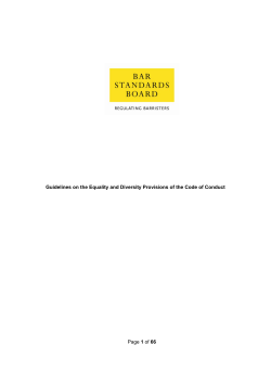 Page 1 of 66 Guidelines on the Equality and Diversity Provisions of