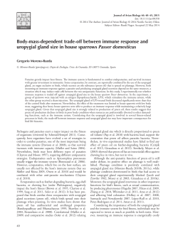 Body-mass-dependent trade-off between immune response and
