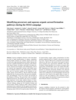 Identifying precursors and aqueous organic aerosol formation