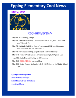 Epping Elementary Cool News