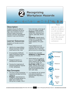Lesson 2: Recognizing Workplace Hazards