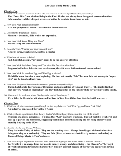 The Great Gatsby Study Guide